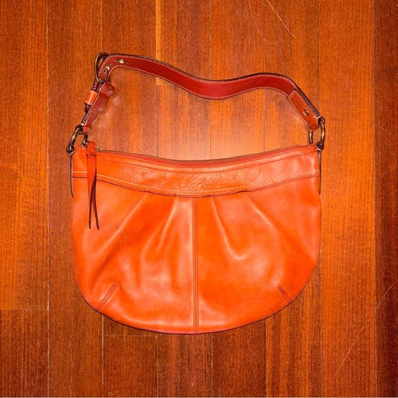 Coach Orange Soho Pleated Bag - Picture 1 of 5